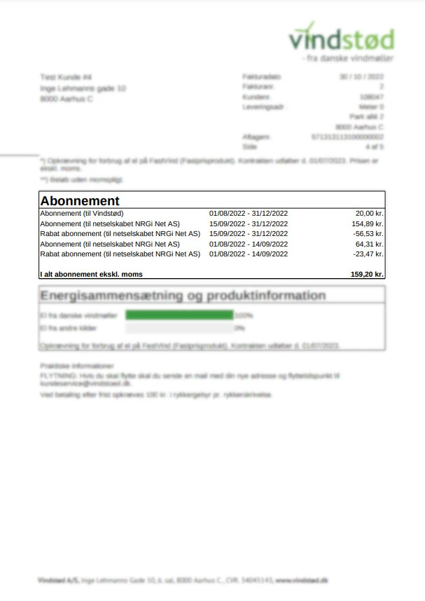 Elregning - abonnement